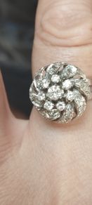 stunning vintage white gold diamond cluster ring