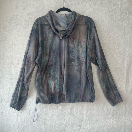 Lululemon Lab  Unisex Lightweight Hoodie & Shorts Co-ord Set Abstract Dye Print Sz M