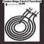 Electruepart ELE 5204  Cooker Elements  Three Circular Rings + Cooker  Rings Dual Hob Element 7. Inch 5 Turn 4 Terminal Nationwide Delivery Just 6 Euro Extra With Eir Post Codes Image 7