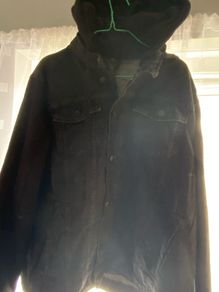 mens denim hoodie