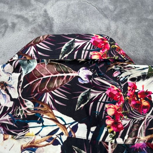 Joe Browns Floral Print Long Sleeve Shirt Medium - Flowers Skull Funky