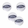 4x 2.2" 56mm Silver Car Alloy Wheel Center Caps Sticker Hub Cover Emblem for Ford Image 3