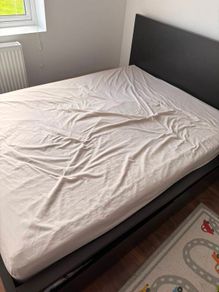 IKEA Malm Double Bed Frame 4 storage box + Mattress