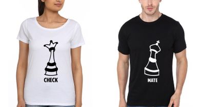 Check And Mate Love Couple T-shirts Great Gift Present For Valentines Day Idea