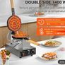 New Commercial Bubble Waffle Maker, 1400W Egg Pancake Baker Machine, Non-Stick Stainless Steel Egg Bubble Puff, 180 Rotatable, Temp and Time Control, Wooden Handle, for Restaurant Bakery Snack Bar Image 6
