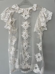 Zara lace and Pearl top size 10