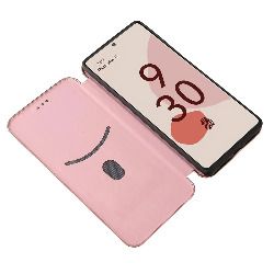 For Google Pixel 6 Pro Carbon Fiber Wallet Case Pink