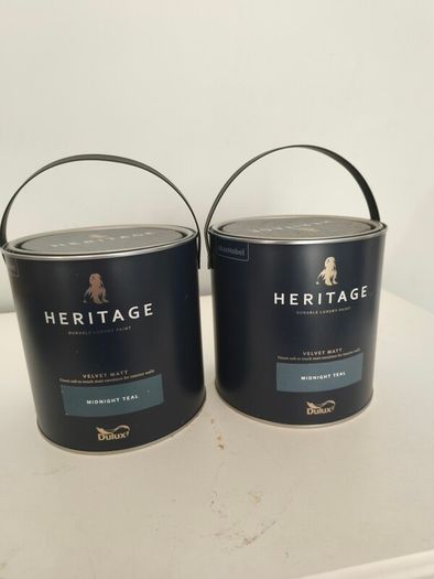 Unopened Dulux Heritage Midnight Teal 2 x 2.5litre