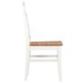 Dining Chairs 2 pcs White Solid Oak Wood Image 5