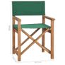 Directors Chair Solid Teak Wood Green Image 2