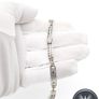 Vintage Geometric 925 Sterling Silver Cubic Zirconia Bracelet Image 7