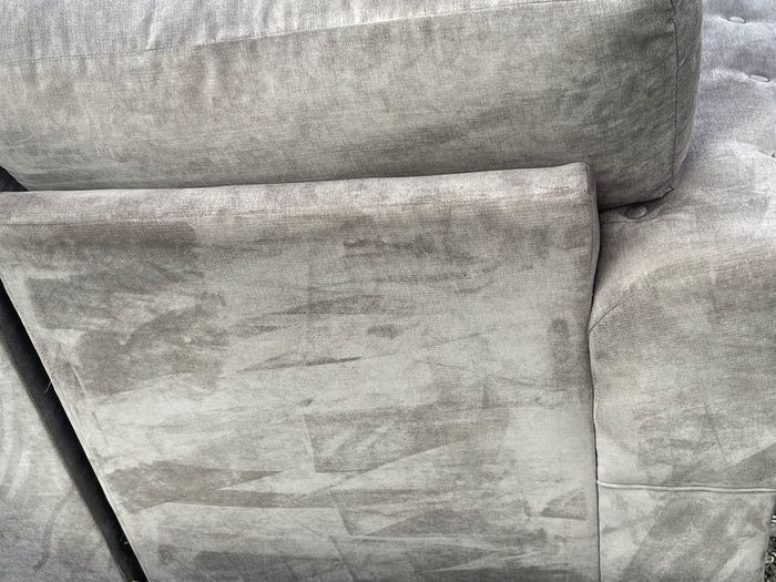Verona Grey L shaped corner sofa + footstool