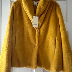 New YUMI Mustard Fur Jacket