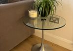 Glass top side table