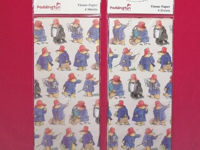 2 New Paddington Bear Tissue Paper Packs