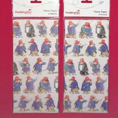 2 New Paddington Bear Tissue Paper Packs