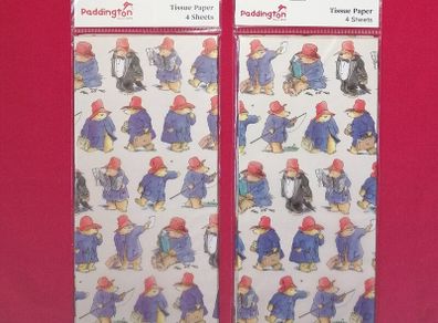 2 New Paddington Bear Tissue Paper Packs