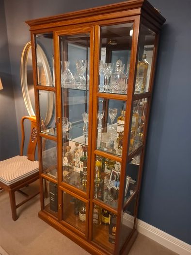 Fefco Antique Rosewood Display Cabinet