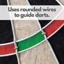 NEW SALE | Regulation Bristle Steel Tip Dartboard Set with Staple-Free Bullseye, Galvanized Metal Radial Spider Wire Includes 6 Darts, Black, 17.75 inch Image 5
