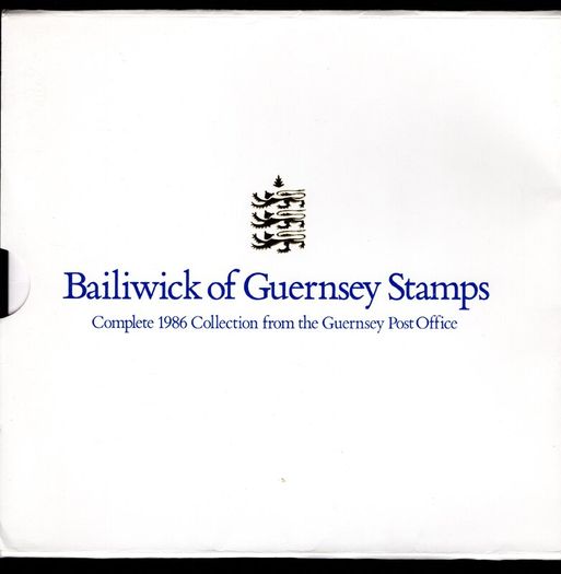 1986 Guernsey (Channel Islands) Stamp Year Book (softback) issued by Guernsey Post