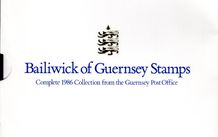 1986 Guernsey (Channel Islands) Stamp Year Book (softback) issued by Guernsey Post