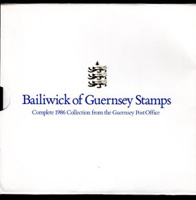 1986 Guernsey (Channel Islands) Stamp Year Book (softback) issued by Guernsey Post