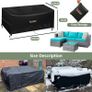 Outdoor Garden Furniture Covers Waterproof with Air Vent, Patio Table and Chair Set Cover, Heavy Duty Oxford Fabric 200X160X74cm Image 4
