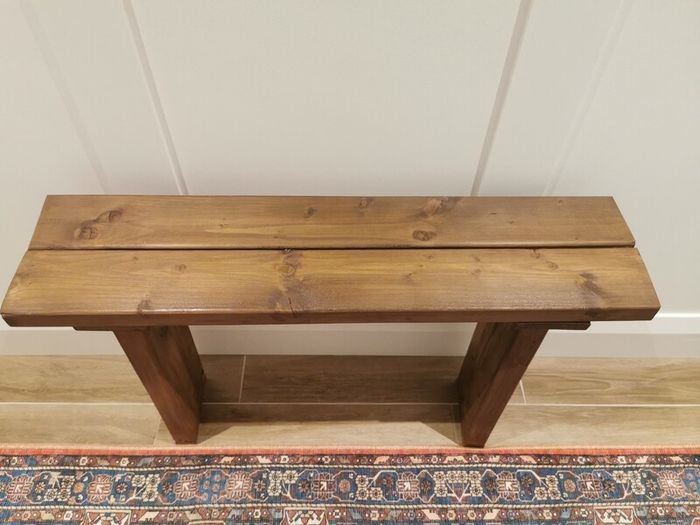 Rustic decorative wooden bench