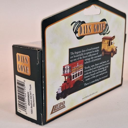 LLedo Diecast Model of Days Gone 1950 Bedford 30CWT Truck Mackeson's