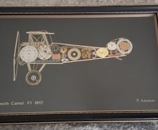 P.Ammon Sopwith Camel F1 1917 Watch parts art-Original 1987