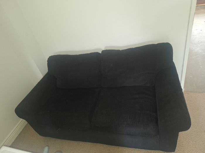 black 2 seater sofa bed