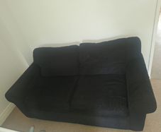 black 2 seater sofa bed