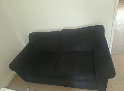 black 2 seater sofa bed