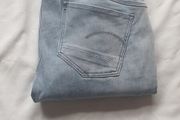 g star raw lynn jet mid rise skinny jeans size 28/32 button up denim