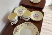 Colclough and Royal Imperial Bone China with yellow bordering