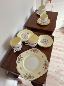 Colclough and Royal Imperial Bone China with yellow bordering