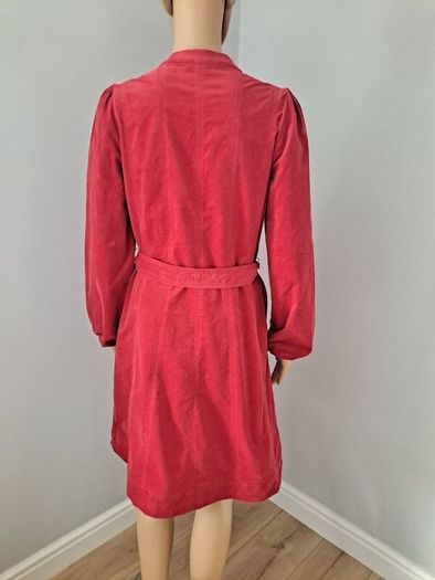 Boden red fine cord dress size UK 12