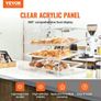 3-Tier Commercial Countertop Bakery Display Case, Acrylic Display Box with Rear Door Access & Removable Shelves, Keep Fresh for Donut Bagels Cake Cookie, 52.6 x 36.1 x 41.4 cm Image 2