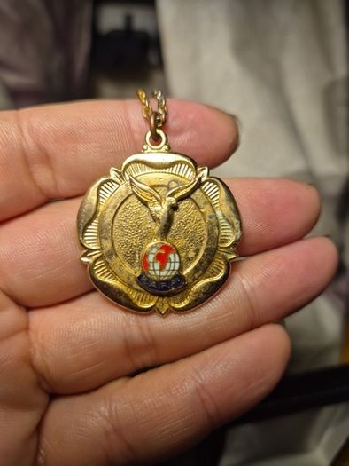 Vintage R.A.F.A. Medallion Necklace Royal Air Force Association