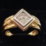 9ct yellow  diamond ring size O Image 5