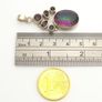 Vintage 925 Sterling Silver & Mystic Topaz Pendant Image 9