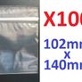 New 100x 102mm x 140mm Grip Seal Ziplock Premium Bags Zipper Lock Clear #232 Image 2
