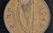 Ireland 1949 1d Penny coin