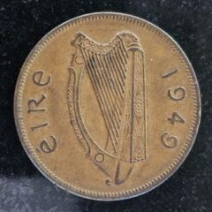 Ireland 1949 1d Penny coin
