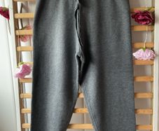 H&M grey knitted joggers drawer string waistband medium