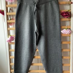 H&M grey knitted joggers drawer string waistband medium