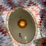 Vintage Oval Bevelled Mirror, Floral Wood Frame Image 2