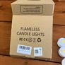 LED Flameless Tealight Candles Bundle - 24 White + 6 Gold Image 3