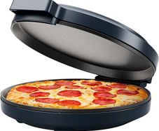 Everything Maker, 30cm Pizza Oven Electric & More, 1570W, 220 C Non-Stick, High Heat, Digital Cookbook, LED Indicator, Vertical Storage