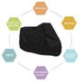 Waterproof UV Protector Rain Cover Protection Dustproof M L XL XXL XXXL XXXXL 2XL 3XL 4XL Motorcycle Motorbike Scooter UV Dust Protector Rain Cover BLACK Image 3